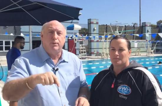 Brock on Your Block host Phil Brock talks with Mikey Flaherty of the organization Swim With Heart in Santa Monica.