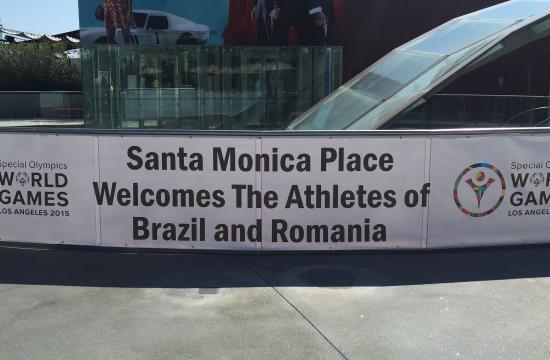 Santa Monica Place welcomed athletes and representatives from Brazil and Romania