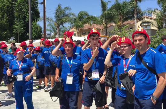 Fire Station 59 hosted a Special Olympics visit for the Italian delegation.