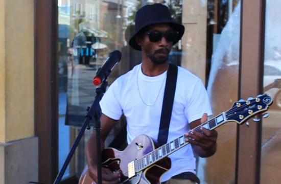 Aspiring musician James McCain chats about moving to the West Coast and performing on Santa Monica's Third Street Promenade.